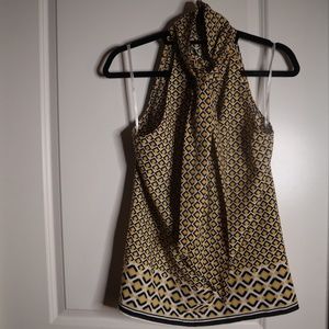 BANANA REPUBLIC Women's Satin Tie-neck Blouse